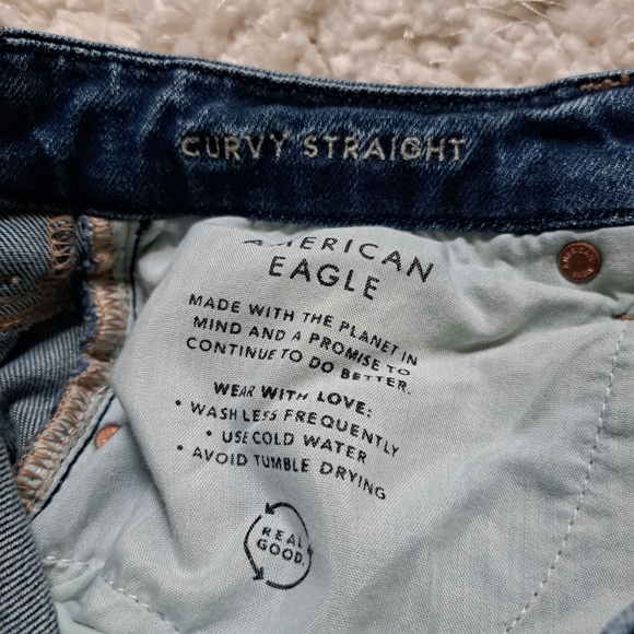 American Eagle Outfitters Dark Blue Straight Leg Jeans Size 25‎ - Picture 7 of 7